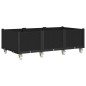 vidaXL Jardinera con ruedas PP negro 150x80x54 cm vidaXL Jardinera con ruedas PP negro 150x80x54 cm