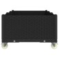 vidaXL Jardinera con ruedas PP negro 150x80x54 cm vidaXL Jardinera con ruedas PP negro 150x80x54 cm