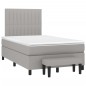 vidaXL Cama box spring con colchón tela gris claro 120x190 cm vidaXL Cama box spring con colchón tela gris claro 120x190 cm