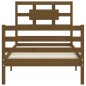 vidaXL Estructura cama con cabecero madera maciza marrón miel 90x200cm vidaXL Estructura cama con cabecero madera maciza marrón miel 90x200cm