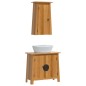 vidaXL Conjunto de muebles de baño 2 piezas madera maciza de pino