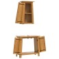 vidaXL Conjunto de muebles de baño 2 piezas madera maciza de pino