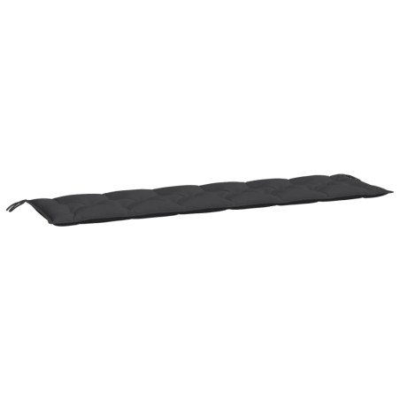 vidaXL Cojín de banco de jardín tela Oxford negro 200x50x7 cm