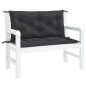 vidaXL Cojines de banco de jardín 2 uds tela Oxford negro 100x50x7 cm vidaXL Cojines de banco de jardín 2 uds tela Oxford negro 100x50x7 cm