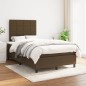 vidaXL Cama box spring con colchón tela marrón oscuro 120x190 cm vidaXL Cama box spring con colchón tela marrón oscuro 120x190 cm