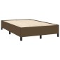 vidaXL Cama box spring con colchón tela marrón oscuro 120x190 cm vidaXL Cama box spring con colchón tela marrón oscuro 120x190 cm