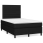 vidaXL Cama box spring con colchón tela negro 120x190 cm vidaXL Cama box spring con colchón tela negro 120x190 cm