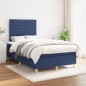 vidaXL Cama box spring con colchón tela azul 120x190 cm vidaXL Cama box spring con colchón tela azul 120x190 cm