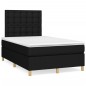 vidaXL Cama box spring con colchón tela negro 120x190 cm vidaXL Cama box spring con colchón tela negro 120x190 cm