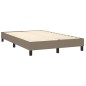 vidaXL Cama box spring con colchón y LED tela gris taupe 120x190 cm vidaXL Cama box spring con colchón y LED tela gris taupe 120x190 cm