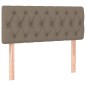 vidaXL Cama box spring con colchón y LED tela gris taupe 120x190 cm vidaXL Cama box spring con colchón y LED tela gris taupe 120x190 cm