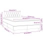 vidaXL Cama box spring con colchón y LED tela gris taupe 120x190 cm vidaXL Cama box spring con colchón y LED tela gris taupe 120x190 cm