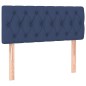 vidaXL Cama box spring con colchón y luces LED tela azul 120x190 cm vidaXL Cama box spring con colchón y luces LED tela azul 120x190 cm