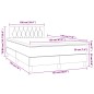 vidaXL Cama box spring con colchón y luces LED tela azul 120x190 cm vidaXL Cama box spring con colchón y luces LED tela azul 120x190 cm