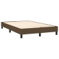 vidaXL Cama box spring con colchón y LED tela marrón oscuro 120x190 cm vidaXL Cama box spring con colchón y LED tela marrón oscuro 120x190 cm