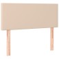 vidaXL Cama box spring con colchón cuero sintético capuchino 120x190cm