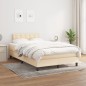 vidaXL Cama box spring con colchón tela color crema 120x190 cm vidaXL Cama box spring con colchón tela color crema 120x190 cm