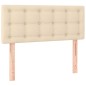 vidaXL Cama box spring con colchón tela color crema 120x190 cm vidaXL Cama box spring con colchón tela color crema 120x190 cm