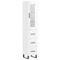vidaXL Aparador alto madera contrachapada blanco brillo 34,5x34x180 cm vidaXL Aparador alto madera contrachapada blanco brillo 34,5x34x180 cm