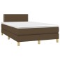 vidaXL Cama box spring con colchón tela marrón oscuro 120x190 cm vidaXL Cama box spring con colchón tela marrón oscuro 120x190 cm
