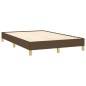 vidaXL Cama box spring con colchón tela marrón oscuro 120x190 cm vidaXL Cama box spring con colchón tela marrón oscuro 120x190 cm
