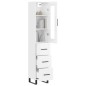 vidaXL Aparador alto madera contrachapada blanco brillo 34,5x34x180 cm vidaXL Aparador alto madera contrachapada blanco brillo 34,5x34x180 cm