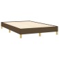 vidaXL Cama box spring con colchón tela marrón oscuro 120x190 cm vidaXL Cama box spring con colchón tela marrón oscuro 120x190 cm