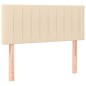 vidaXL Cama box spring con colchón tela color crema 120x190 cm