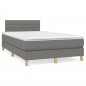 vidaXL Cama box spring con colchón tela gris oscuro 120x190 cm vidaXL Cama box spring con colchón tela gris oscuro 120x190 cm