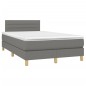 vidaXL Cama box spring con colchón tela gris oscuro 120x190 cm vidaXL Cama box spring con colchón tela gris oscuro 120x190 cm