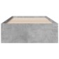vidaXL Cama con cajones madera ingeniería gris hormigón 90x200 cm vidaXL Cama con cajones madera ingeniería gris hormigón 90x200 cm