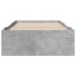 vidaXL Cama con cajones madera ingeniería gris hormigón 90x190 cm vidaXL Cama con cajones madera ingeniería gris hormigón 90x190 cm