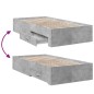 vidaXL Cama con cajones madera ingeniería gris hormigón 90x190 cm vidaXL Cama con cajones madera ingeniería gris hormigón 90x190 cm