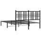 vidaXL Estructura de cama con cabecero metal negro 140x200 cm vidaXL Estructura de cama con cabecero metal negro 140x200 cm
