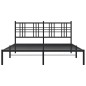 vidaXL Estructura de cama con cabecero metal negro 160x200 cm vidaXL Estructura de cama con cabecero metal negro 160x200 cm