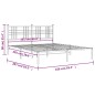 vidaXL Estructura de cama con cabecero metal negro 160x200 cm vidaXL Estructura de cama con cabecero metal negro 160x200 cm