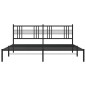 vidaXL Estructura de cama con cabecero metal negro 200x200 cm vidaXL Estructura de cama con cabecero metal negro 200x200 cm