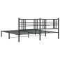 vidaXL Estructura de cama con cabecero metal negro 200x200 cm vidaXL Estructura de cama con cabecero metal negro 200x200 cm