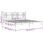 vidaXL Estructura de cama con cabecero metal negro 200x200 cm vidaXL Estructura de cama con cabecero metal negro 200x200 cm