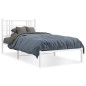 vidaXL Estructura de cama de metal con cabecero blanco 90x190 cm
