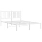 vidaXL Estructura de cama de metal con cabecero blanca 140x190 cm