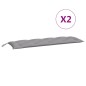 vidaXL Cojines de banco de jardín 2 uds tela Oxford gris 150x50x7 cm vidaXL Cojines de banco de jardín 2 uds tela Oxford gris 150x50x7 cm