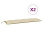 vidaXL Cojines de banco de jardín 2 uds tela Oxford beige 150x50x7 cm vidaXL Cojines de banco de jardín 2 uds tela Oxford beige 150x50x7 cm