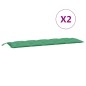 vidaXL Cojines de banco de jardín 2 uds tela Oxford verde 180x50x7 cm vidaXL Cojines de banco de jardín 2 uds tela Oxford verde 180x50x7 cm