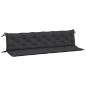 vidaXL Cojines de banco de jardín 2 uds tela Oxford negro 200x50x7 cm vidaXL Cojines de banco de jardín 2 uds tela Oxford negro 200x50x7 cm