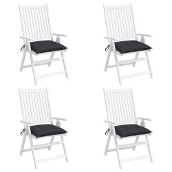 vidaXL Cojines de palets de jardín 4 uds tela Oxford negro 50x50x7 cm
