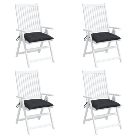 vidaXL Cojines de palets de jardín 4 uds tela Oxford negro 50x50x7 cm