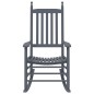 vidaXL Mecedoras con asiento curvo 2 uds madera álamo maciza gris vidaXL Mecedoras con asiento curvo 2 uds madera álamo maciza gris