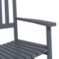 vidaXL Mecedoras con asiento curvo 2 uds madera álamo maciza gris vidaXL Mecedoras con asiento curvo 2 uds madera álamo maciza gris
