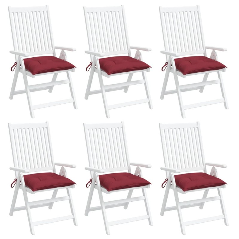 vidaXL Cojines de palets de jardín 6 uds Oxford rojo tinto 50x50x7 cm vidaXL Cojines de palets de jardín 6 uds Oxford rojo tinto 50x50x7 cm